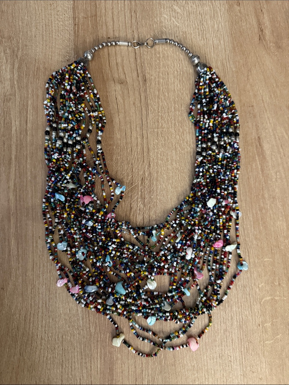 Multicolor Seed Bead Statement Necklace - Women's Jewelry